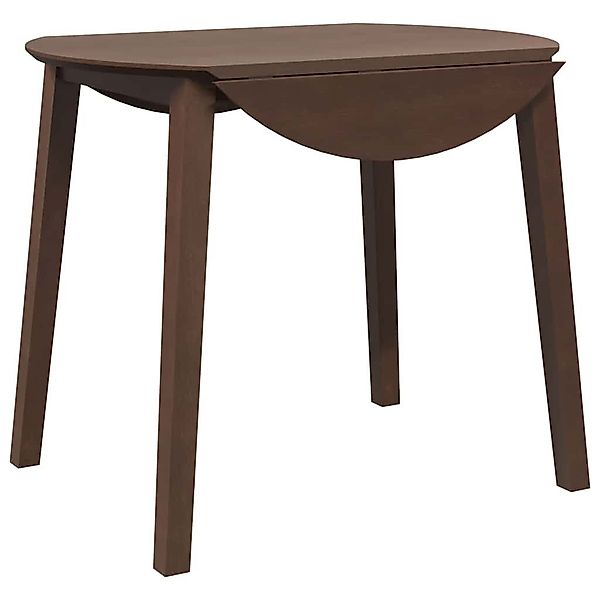 vidaXL Esstisch Esstisch Braun Massivholz Gummibaumholz günstig online kaufen