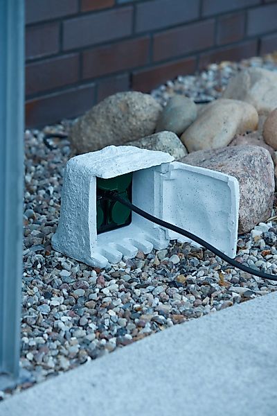Ubbink Dekorative Gartensteckdose Steinoptik 1354108 günstig online kaufen