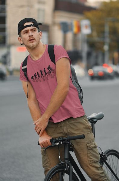 Baddery Print-Shirt Fahrrad T-Shirt: "Bike Evolution", günstig online kaufen