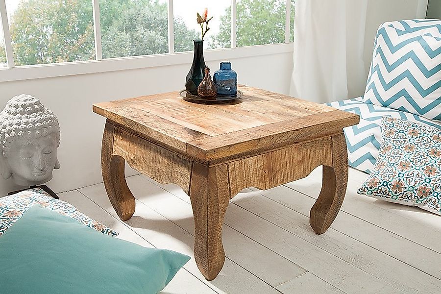 riess-ambiente Couchtisch OPIUM ANTIQUE 60cm natur, Wohnzimmer · Massivholz günstig online kaufen