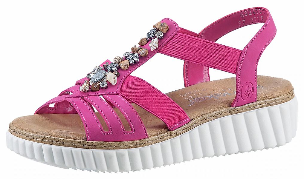 Rieker Plateausandale, Sommerschuh, Sandalette, Plateauabsatz, mit günstig online kaufen
