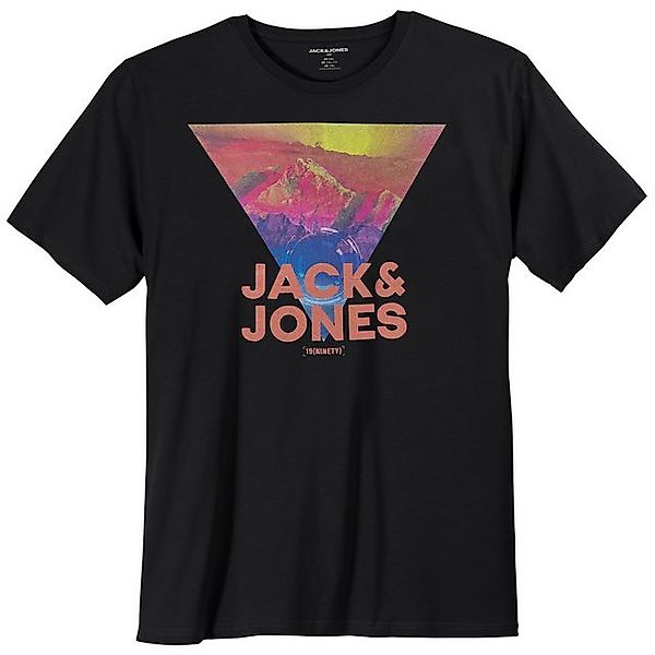 Jack & Jones Rundhalsshirt Große Größen Herren T-Shirt schwarz JCOLOGO PRIN günstig online kaufen