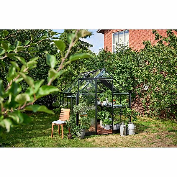 Halls Gewächshaus Qube 68 Schwarz 5 m² günstig online kaufen