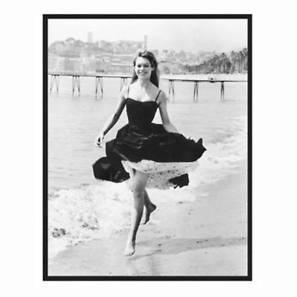 Any Image Wandbild Brigitte Bardot am Strand schwarz Gr. 40 x 50 günstig online kaufen
