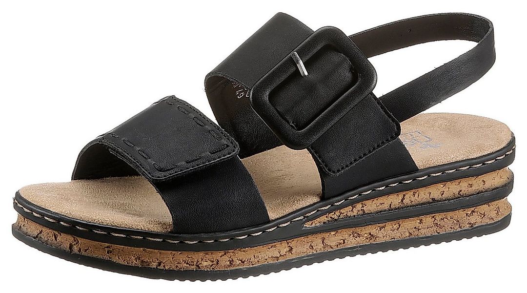 Rieker Keilsandalette, Sommerschuh, Sandale, Keilabsatz, mit modischer Schm günstig online kaufen