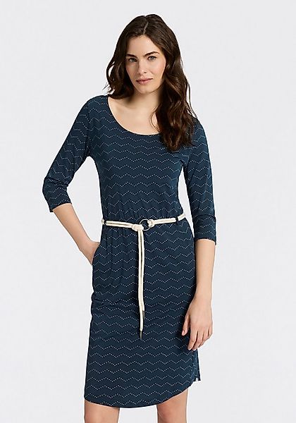 Ragwear Jerseykleid LILITHA ZIG ZAG O mit Taillen-Bindegürtel günstig online kaufen