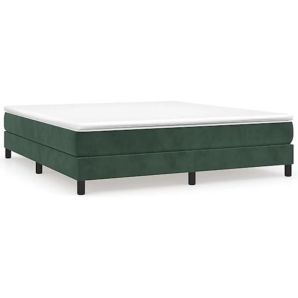 vidaXL Boxspringbett mit Matratze Dunkelgrün 180x200 cm Samt 3144348 günstig online kaufen