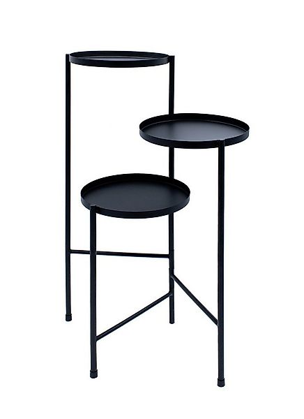 Spetebo Pflanzentreppe Metall Blumentopf Ständer mit 3 Etagen - 70 x 52 cm günstig online kaufen