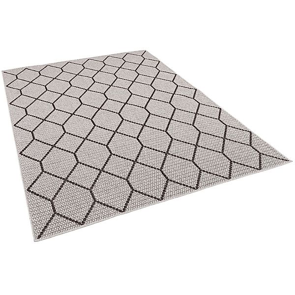 Pergamon In & Outdoor Teppich Flachgewebe Marbella Grau Modern 120x170cm günstig online kaufen