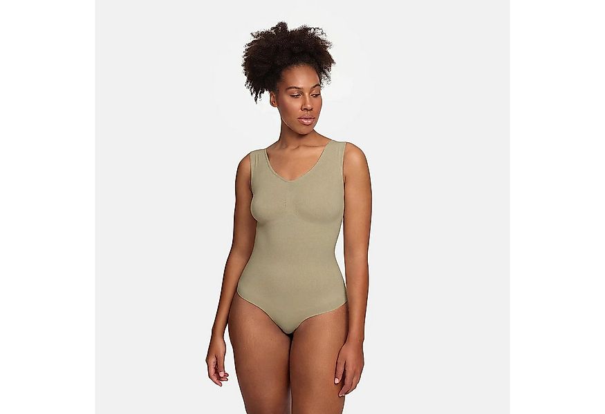 Creamy Fabrics Miederbody Tank Bodysuit Sculpting Shapewear mit String-Oliv günstig online kaufen