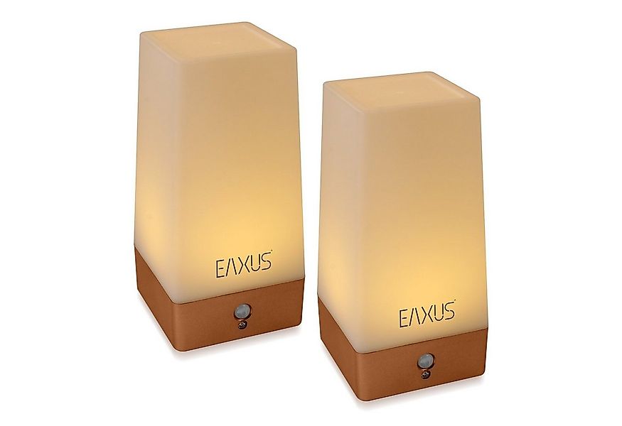 EAXUS LED Tischleuchte Kabllose Nachtlampe im Kupfer/Bronze Look, mit Beweg günstig online kaufen