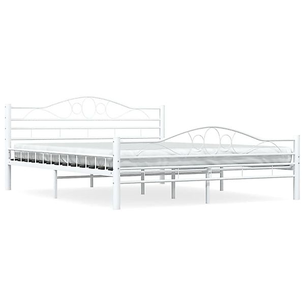 furnicato Bettgestell Weiß Metall 160×200 cm günstig online kaufen