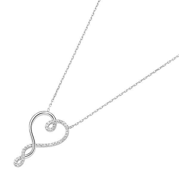 Smart Jewel Collier "mit Herz, Zirkonia Steine, Silber 925" günstig online kaufen