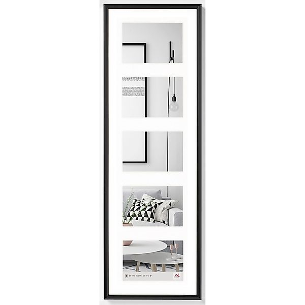walther design Galeria Kunststoff Galeriebilderrahmen  5x 10x15 cm  Schwarz günstig online kaufen