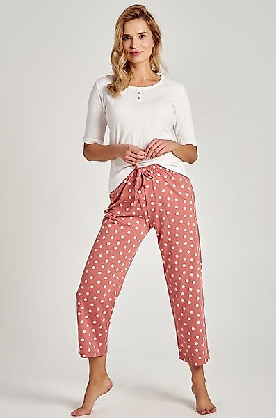 Mademoiselle Sommeil Pyjama Schlafanzug mit gepunkteter günstig online kaufen