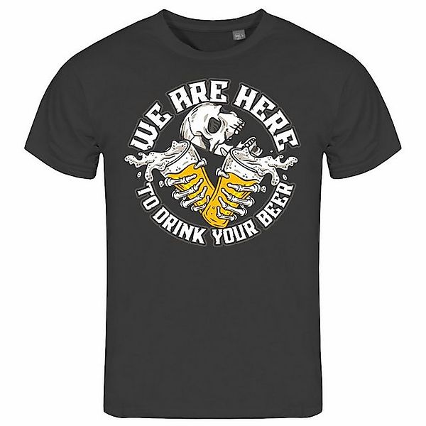 deinshirt Print-Shirt Herren T-Shirt We are here to drink your Beer Funshir günstig online kaufen
