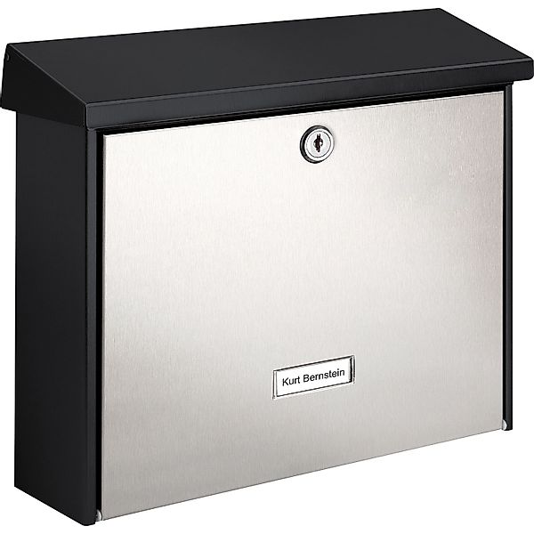 Burg-Wächter Briefkasten Black + Steel London 6867 Schwarz-Silber günstig online kaufen