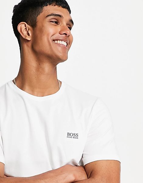 BOSS – Bodywear – T-Shirt in Weiß mit kleinem Logo günstig online kaufen