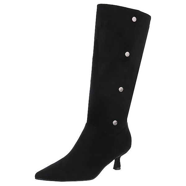 Ital-Design Elegante spitze Stiefel mit flachem günstig online kaufen