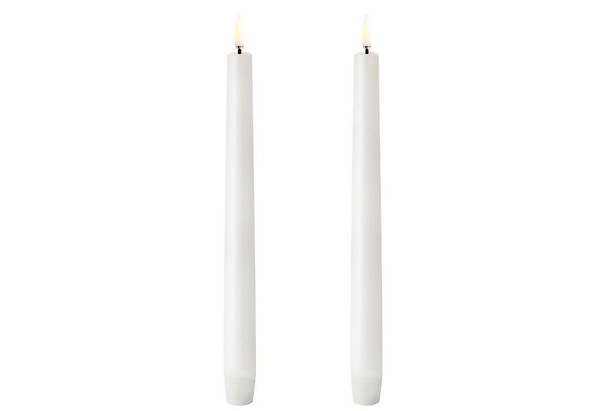 UYUNI Lighting LED-Kerze Stabkerze Nordic White Smooth 25,5 cm (Set, 2-tlg) günstig online kaufen