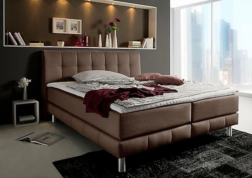 PLACES OF STYLE Boxspringbett »Cafone« inkl. Topper, 5 Breiten, 3 Matratzen günstig online kaufen