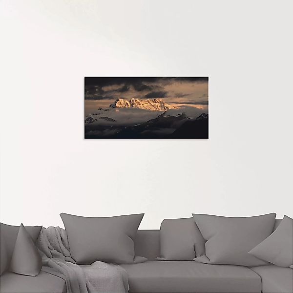 Artland Glasbild »Dents du Midi, Schweizer Berge«, Berge, (1 St.), in versc günstig online kaufen