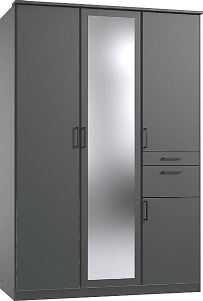 Drehtürenschrank 4-türig, inkl. 1 Spiegeltür und 2 Schubladen HENNEF von Wi günstig online kaufen