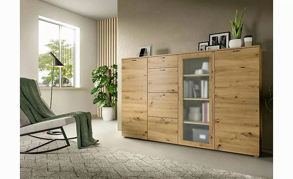 xonox.home Holzbett Nachtkommode Xeno, mit Schubkästen, Artisan Eiche, Komm günstig online kaufen