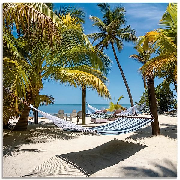 Artland Glasbild "Florida Keys Strandleben" Strand 1 Stk. tlg. in verschied günstig online kaufen