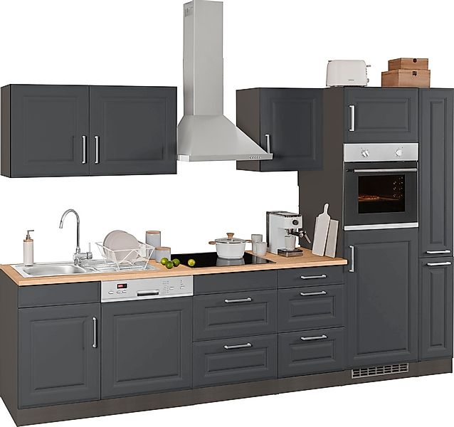 KOCHSTATION Küchenzeile »KS-Stockholm« Breite 310 cm, mit hochwertigen MDF günstig online kaufen