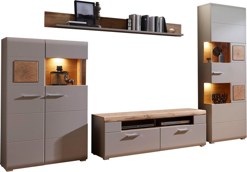 Innostyle Wohnwand "FUN PLUS II" 4 Stk. tlg. inkl. LED-Beleuchtung günstig online kaufen