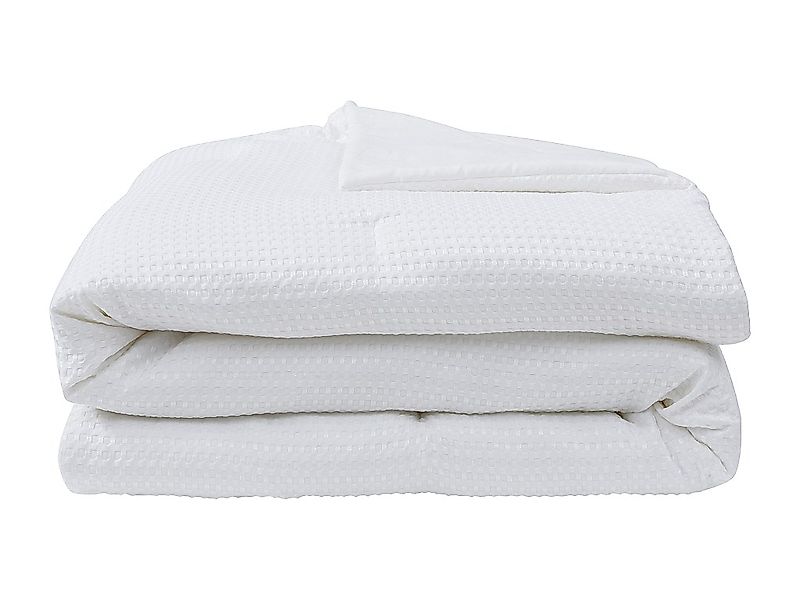 2-in-1 Wendedecke leicht - 220 x 240 cm - 250 g/m² - Weiß Wabenstoff - NANS günstig online kaufen