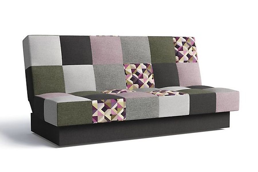 MOEBLO Schlafsofa Cyprus patchwork, Sofa Kippsofa Klappsofa Clic-Clack Couc günstig online kaufen