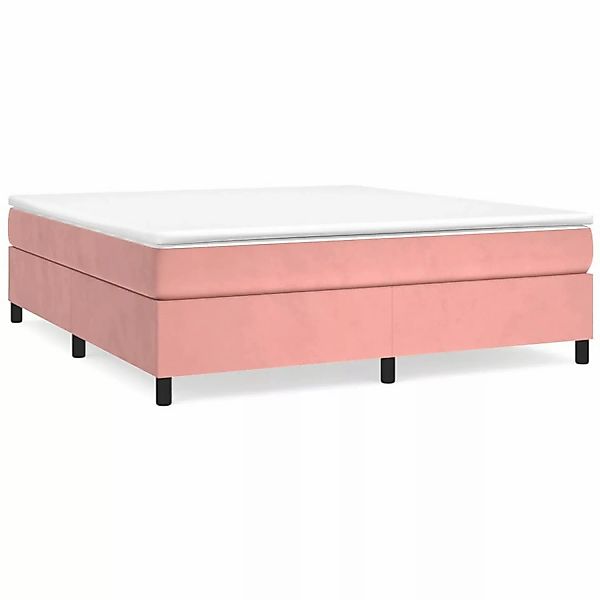 vidaXL Boxspringbett mit Matratze Rosa 200x200 cm Samt1386934 günstig online kaufen