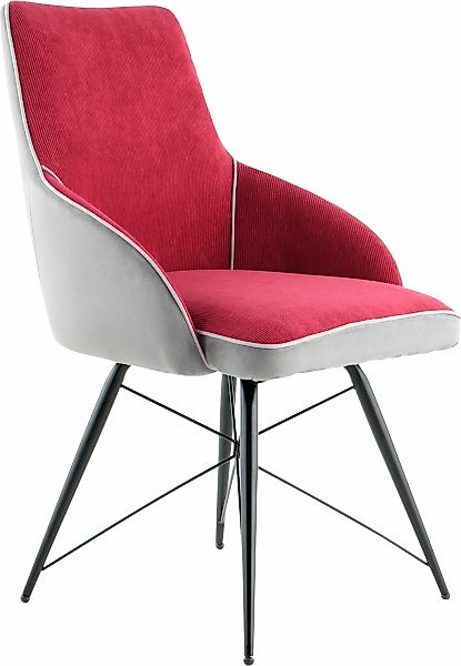 Kayoom Schalenstuhl "Stuhl Carol 125, Stuhl in attraktivem Retro-Look, zwei günstig online kaufen