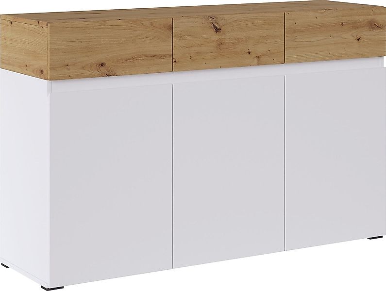 Feldmann-Wohnen Sideboard Rimini (3 Holztüren, 3 günstig online kaufen