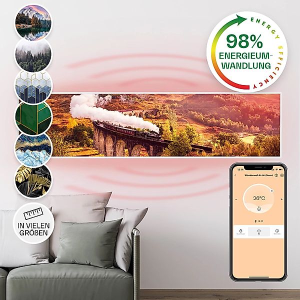 Klarstein Wonderwall Air Art Smart Infrarotheizung Wandinstallation App-Ste günstig online kaufen