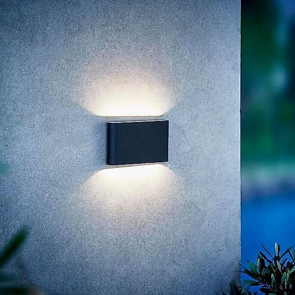 LED Außenwandleuchte Kinver schwarz günstig online kaufen