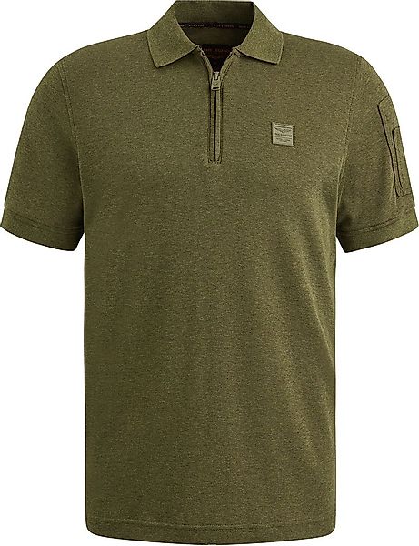 PME Legend Half-Zip Poloshirt Interlock Olivgrün - Größe 3XL günstig online kaufen