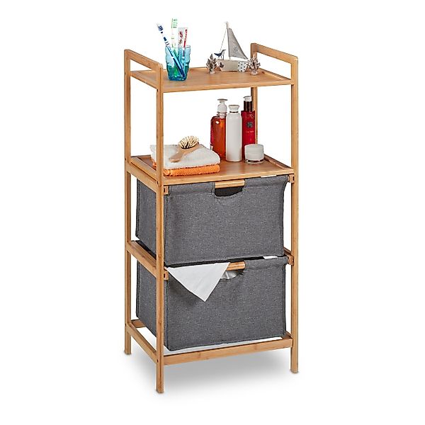 relaxdays Standregal Badregal mit Wäschekörben günstig online kaufen