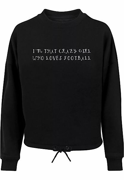 Merchcode Sweater "Merchcode Damen Ladies Crazy Football Girl Oversize Crew günstig online kaufen