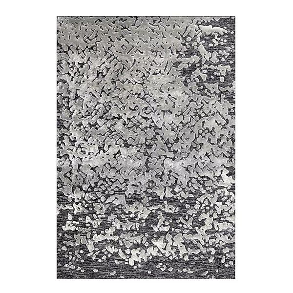 Kurzflor Teppich in Grau und Beige 2 cm hoch günstig online kaufen