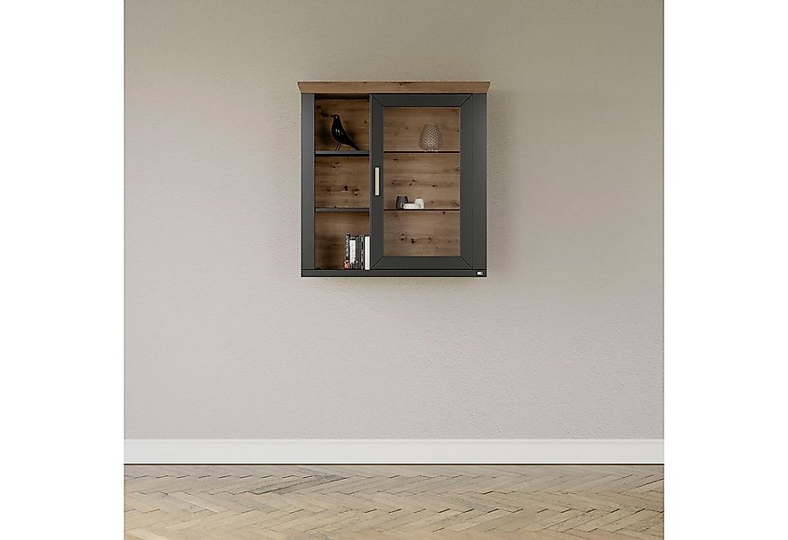 set one by Musterring Hängeschrank "York", Typ 21, mit Glastür, offene Fäch günstig online kaufen