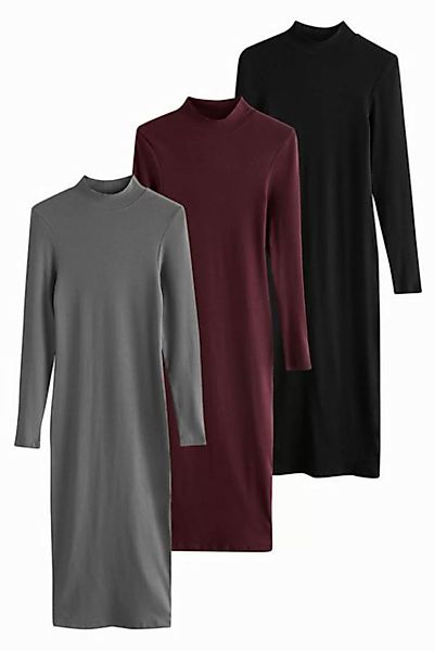 The Set Jerseykleid The Set Bodyconkleider mit Rollkragen im 3er-Pack (3-tl günstig online kaufen