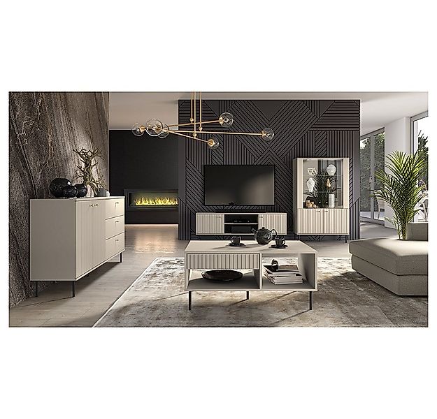 Lomadox Wohnzimmer-Set SALOU-131, (Mega-Spar-Set, 4-St., 4-tlg), in kaschmi günstig online kaufen