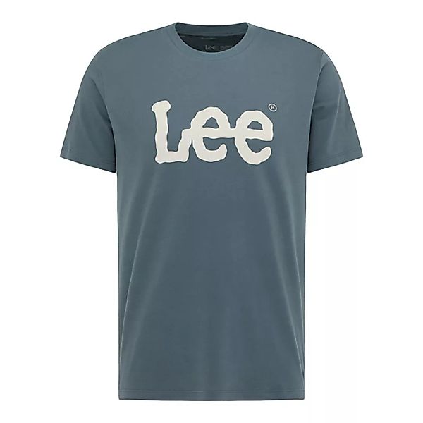 Lee Wackelig Logo Kurzärmeliges T-shirt L Dark Slate günstig online kaufen