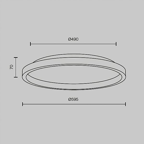 LED-Deckenleuchte Orign, Ø 60 cm, schwarz, Metall/Stein günstig online kaufen