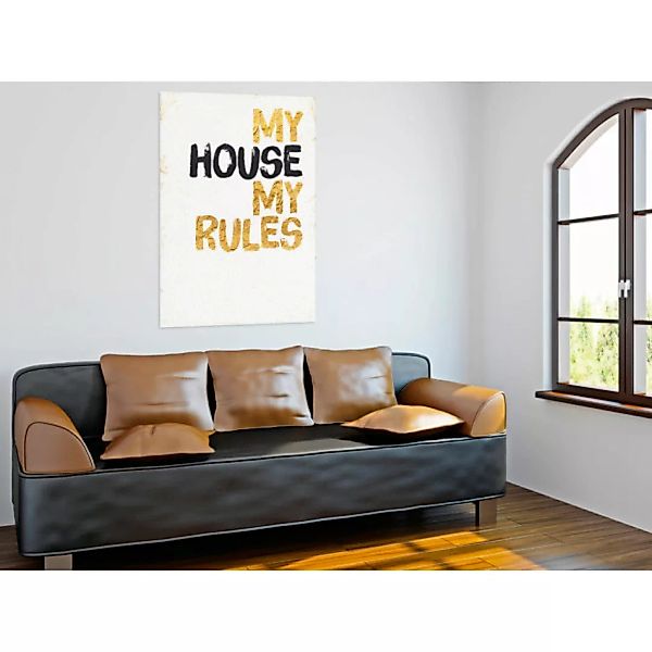 Bild auf Leinwand Mein Haus: My house, my rules XXL günstig online kaufen