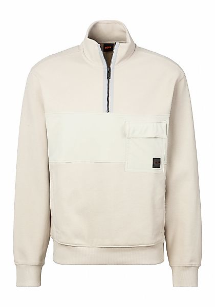 BOSS ORANGE Sweatshirt "Sweatshirt Ze Nylonhem", mit Reißverschluss günstig online kaufen