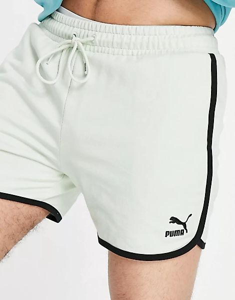 PUMA Classics – Shorts im Runner-Stil mit Logo in Pastellgrün günstig online kaufen